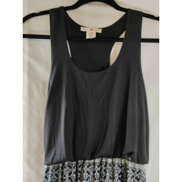 Derek Heart Summer Sleeveless Tank Long Maxi Dress Floral Black/White Size Small - Picture 2 of 12